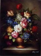 Floral, beautiful classical still life of flowers.060 unknow artist
